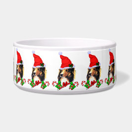Sheltie Kerstmis Merry Bowl Voerbakje