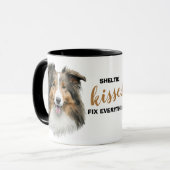 Sheltie Kisses Fix Alles Mok (Voorkant links)