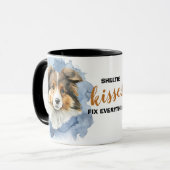 Sheltie Kisses Fix Alles Mok (Voorkant links)