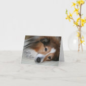 Sheltie Love Kaart (Gele Bloem)