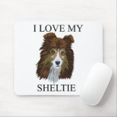 SHELTIE Love. Muismat (Met muis)