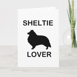 Sheltie Lover met een silhouet Kaart