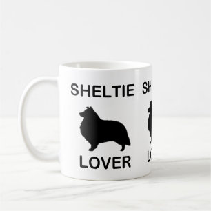 Sheltie Lover met een silhouet Koffiemok