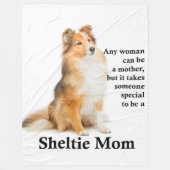 Sheltie Ma Fleece Blanket (Voorkant)