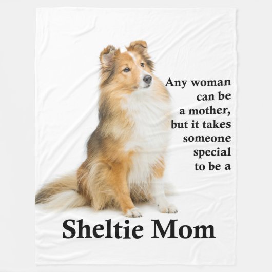 Sheltie Ma Fleece Blanket (Voorkant)