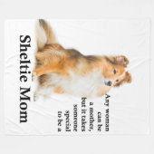 Sheltie Ma Fleece Blanket (Voorkant (Horizontaal))
