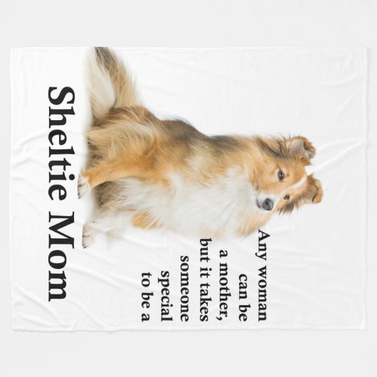 Sheltie Ma Fleece Blanket (Voorkant (Horizontaal))