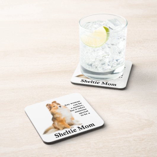 Sheltie Ma Onderzetter Set (Rechterzijde)
