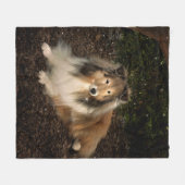 Sheltie Magic Fleece Blanket (Voorkant (Horizontaal))