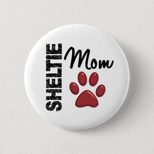 Sheltie mama 2 ronde button 5,7 cm (Voorkant)