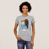 Sheltie Mama Black Hair w Sable Shetland Sheepdog T-shirt (Voorkant volledig)