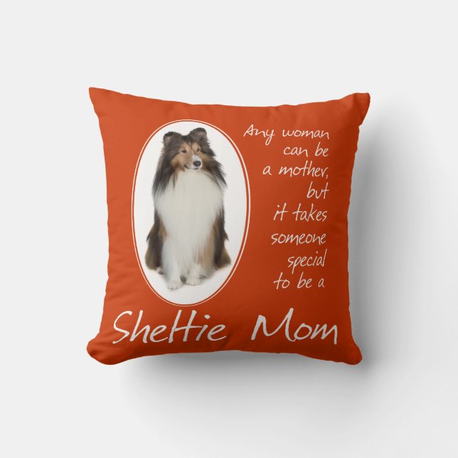 Sheltie mama Pillow Kussen (Voorkant)