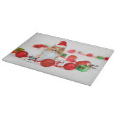 Sheltie met Kerstmis Ornament Snijplank (Hoek)