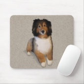 Sheltie mix hond portret muismat (Met muis)