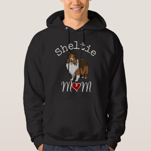 Sheltie Moeder Sheltie Moeder Sheltie Hoodie (Voorkant)