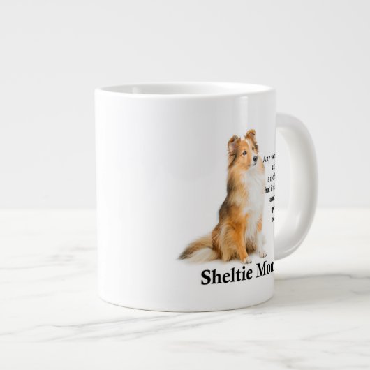 Sheltie Mom Jumbo Mok (Voorkant rechts)
