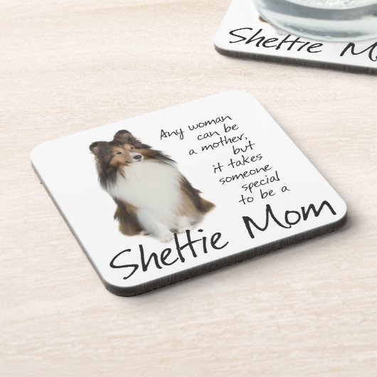 Sheltie Mom Onderzetters (Linkerzijde)