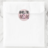 Sheltie MOM Ronde Sticker (Tas)