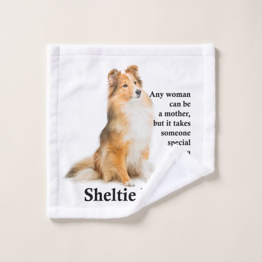 Sheltie Mom Wasdoek Washandje (Wasdoekje)