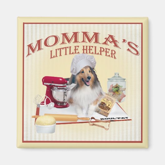 Sheltie Momma's Helper magneten (Voorkant)