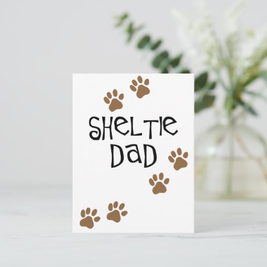 Sheltie Pa Briefkaart (Staand voorkant)