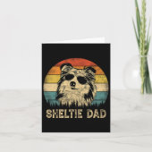 Sheltie Pa Hondenliefhebbers Vaderdag T-shirt Kaart (Voorkant)