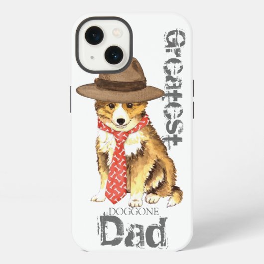Sheltie Pa iPhone Hoesje (Achterkant)