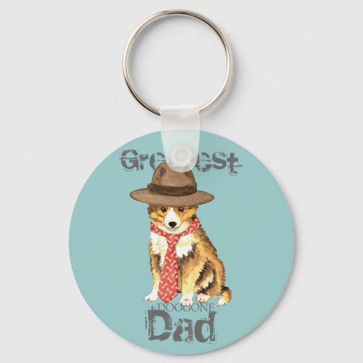 Sheltie Pa Sleutelhanger (Voorkant)