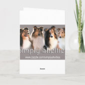 Sheltie Paasmand Feestdagen Kaart (Achterkant)