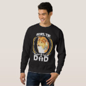 Sheltie Pap Voor Dog Vaders Dag T-shirt Mannen (Voorkant volledig)