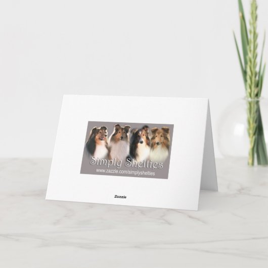 Sheltie Peace Christmas Kaart (Achterkant)