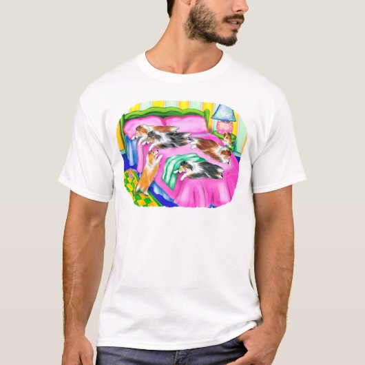 Sheltie Pink Comfort T-shirt (Voorkant)
