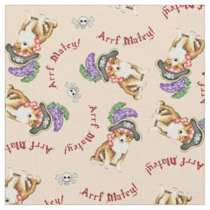 Sheltie Pirate Fabric Stof