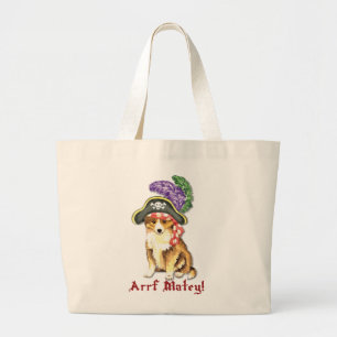 Sheltie Pirate Grote Tote Bag