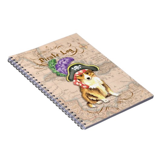 Sheltie Pirate Notitieboek (Rechterzijde)