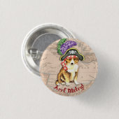Sheltie Pirate Ronde Button 3,2 Cm (Voorkant /achterkant)