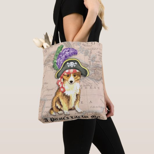 Sheltie Pirate Tote Bag (Dichtbij)