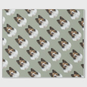 Sheltie Portait Cadeaupapier (Vlak)