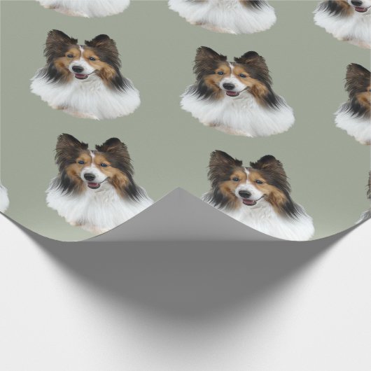 Sheltie Portait Cadeaupapier (Hoek)