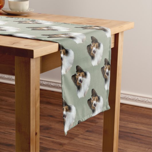 Sheltie Portait Korte Tafelloper (Voorbeeld)