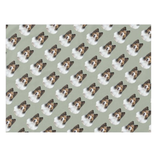 Sheltie Portait Tafelkleed (Voorkant (Horizontaal))