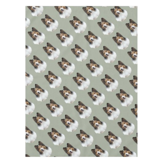 Sheltie Portait Tafelkleed (Voorkant)