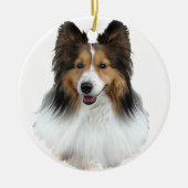 Sheltie Portrait Keramisch Ornament (Voorkant)
