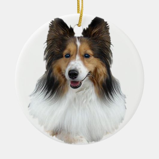 Sheltie Portrait Keramisch Ornament (Voorkant)