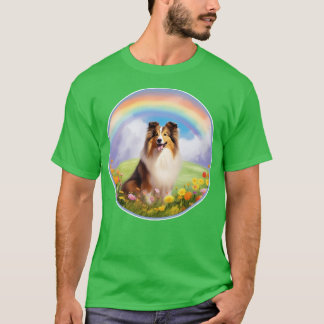 Sheltie Rainbow Bridge Schattige Shetland Sheepdog T-shirt