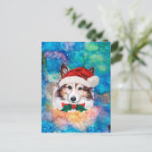 Sheltie-ras hond kerst feestdagenkaart (Staand voorkant)