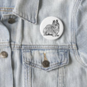 Sheltie Ronde Button 5,7 Cm (In situ)
