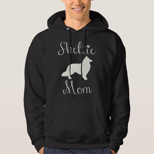 Sheltie, Shelties Mooi Schrift Sheltie Moeder Hoodie (Voorkant)