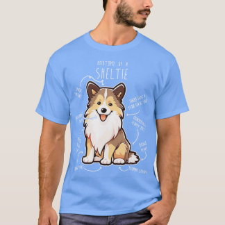 Sheltie Shetland Sheepdog Anatomy 4 T-shirt