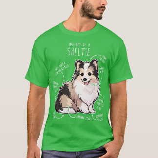 Sheltie Shetland Sheepdog Anatomy 5 T-shirt